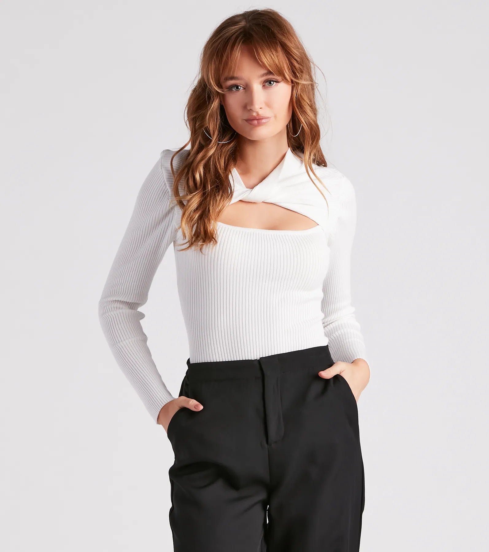 Weekend Deals That Dazzle Flirty Twist-Front Cutout Crop Top