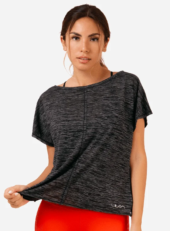 Low Price T SHIRT CROSS BACK-BLACK