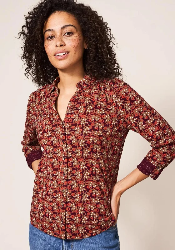 Today’s Deal White Stuff Annie Patterned Blouse, Plum Multi