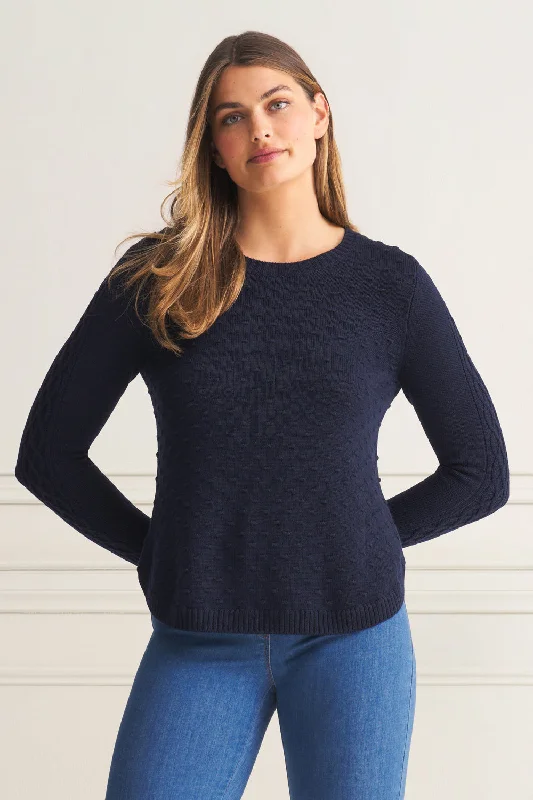 Weekend Bargains to Grab Merino Wool Popcorn Jumper - Ink