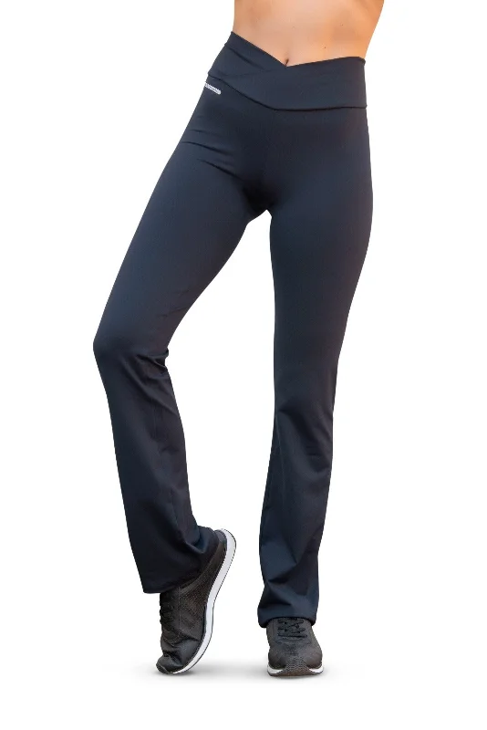 The Best Prices Bia Brazil Activewear V Front Bootcut Pant PA456 Black
