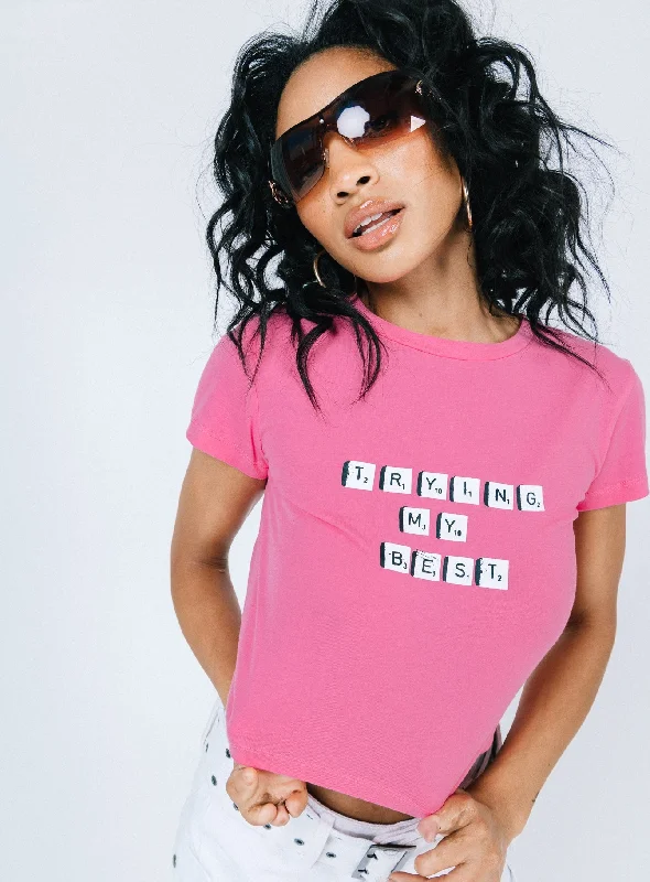 Exclusive Offer Arlie Graphic Tee Pink
