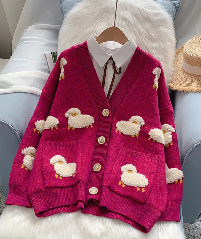Cash Savings Cute sheep pattern sweater long sleeve sweater sweater coat spring and autumn clothing   S45