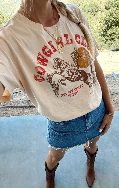 Value Deals Travis Tee ~ Distressed Cowgirl Graphic