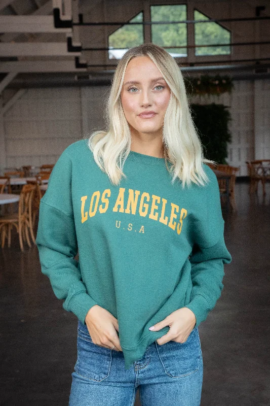 Deal Zone Los Angeles U.S.A Sweatshirt, Hunter Green