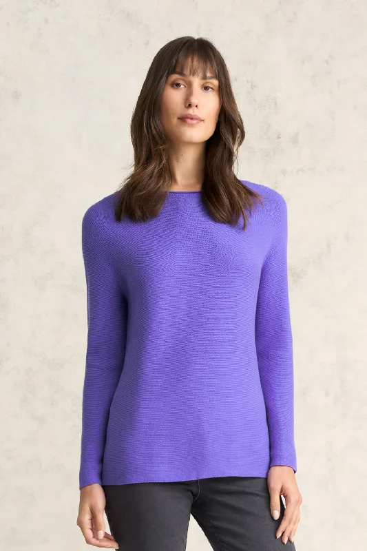 Flash Sale Purl Cotton Jumper - Purple Iris