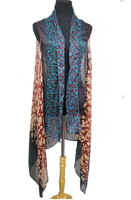 One-DAY Sale Leopard Print Colorful Kimono Vest - 2 Colors
