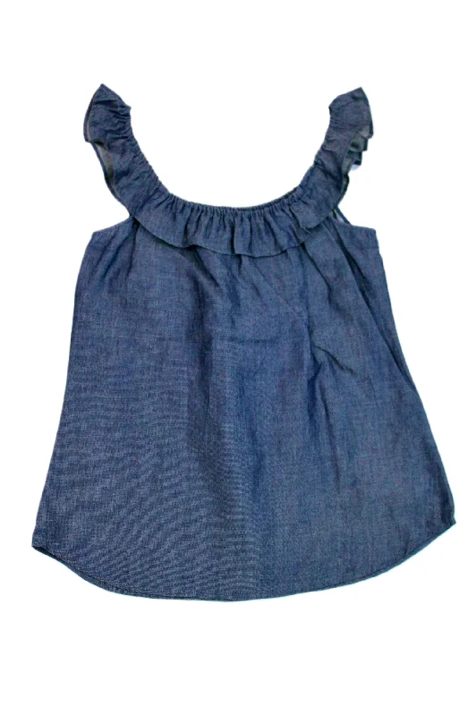 Weekend Discounts to Delight Reformation - Denim Frill Top