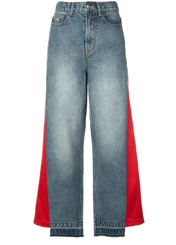 Deep Discounts HYBRID DENIM PANT BLUE DENIM/ RED