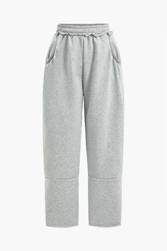 Weekend Deals That Sparkle Drawstring Elastic Waist Trousers