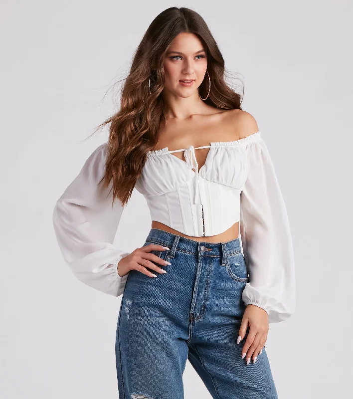 Weekend Offers That Sizzle Renaissance Me Tie Front Corset Top