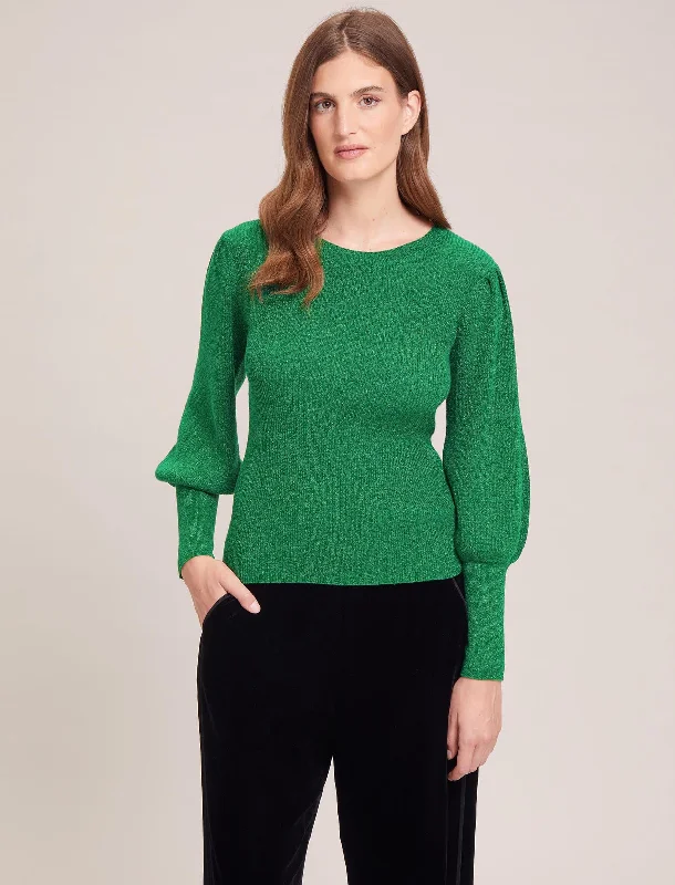 Great Bargain Eva Lurex Jumper - Emerald Green