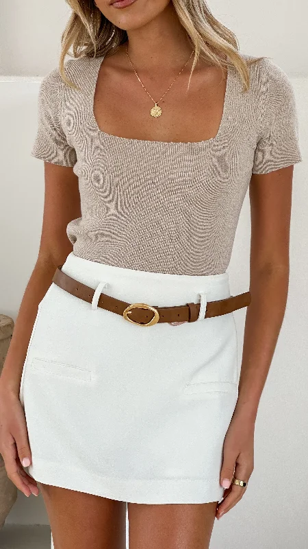 Factory Direct Sale Abigail Top - Beige