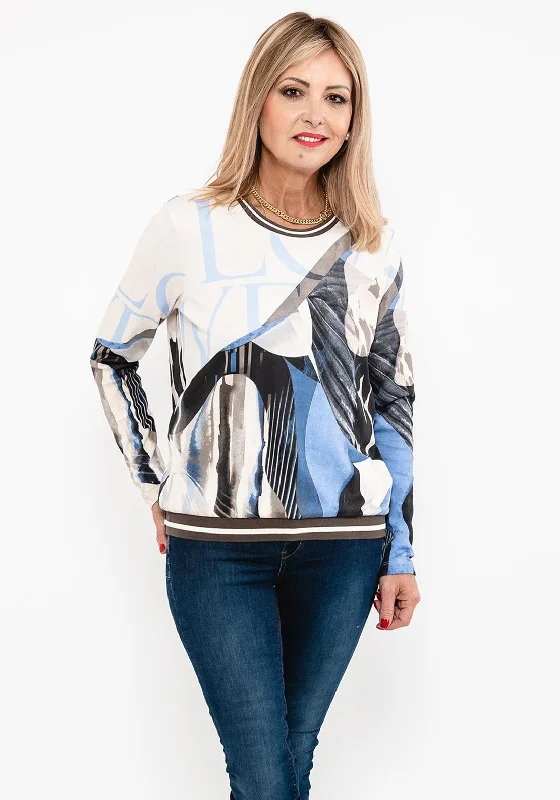 Weekend Offers That Shine Olsen Banded Hem Print T-Shirt, Multi