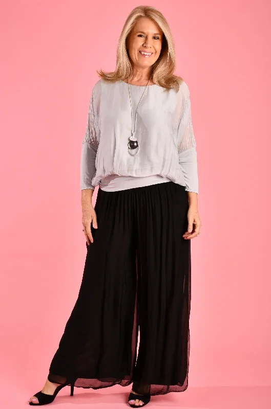 Special Promotion VLSP110 (2184) - PISA SILK PANT - BLACK