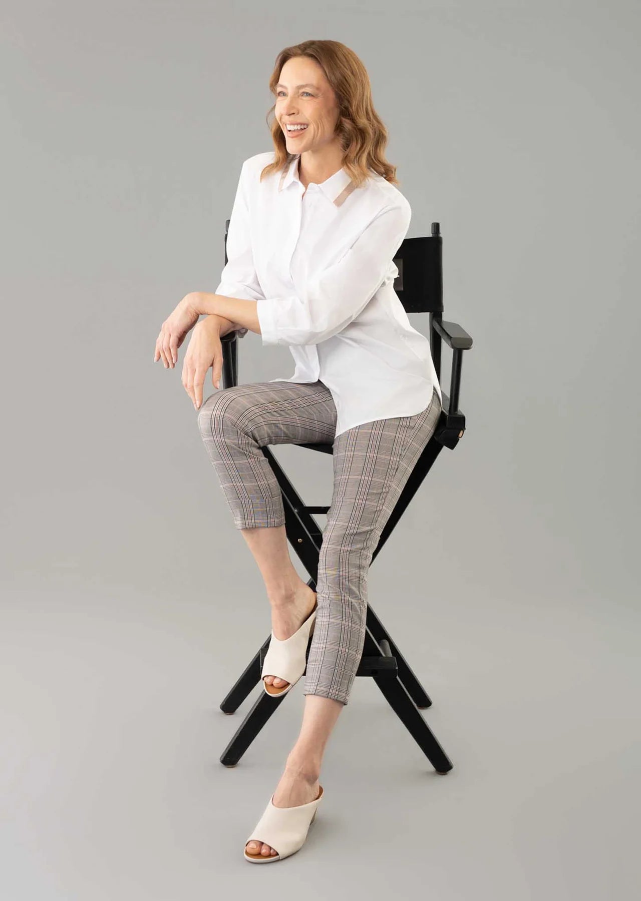 Weekend Discounts to Savor Birmingham Plaid 26'' Crop Ankle Pant With Cuffs