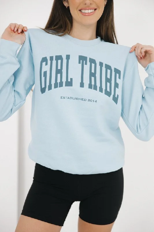 Instant Savings Girl Tribe Monochrome Sweatshirt in Light Blue