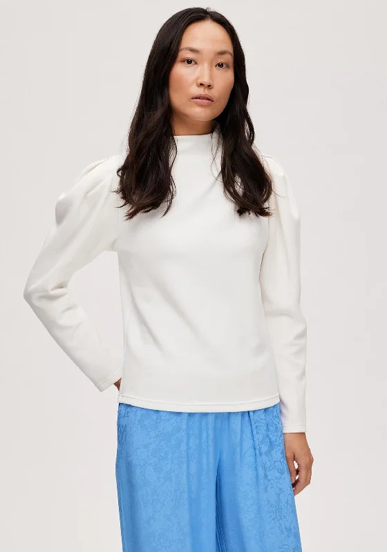 Super Bargain Selected Femme Pleat Shoulder Top, Snow White