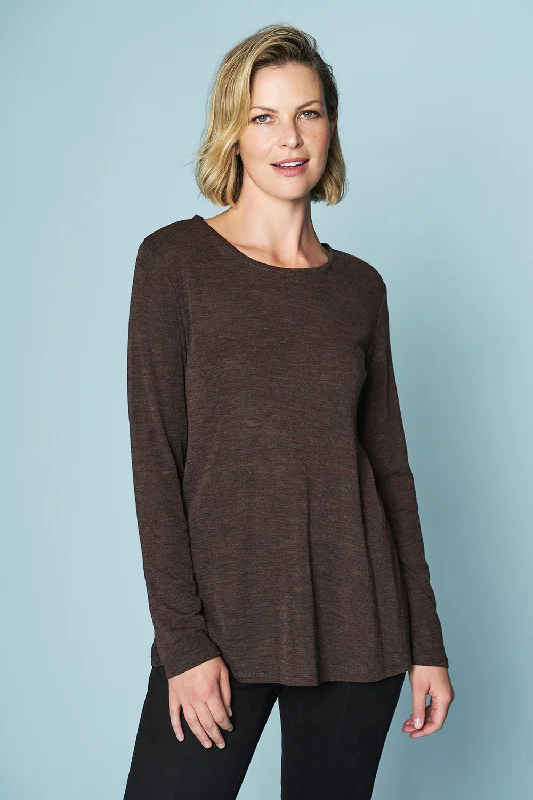 Weekend Savings Extravaganza Wool Jersey Tee - Chocolate