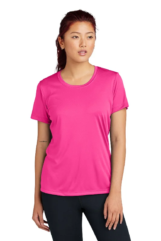 Great Deal Sport-Tek Womens Competitor Moisture Wicking Short Sleeve Crewneck T-Shirt - Neon Pink
