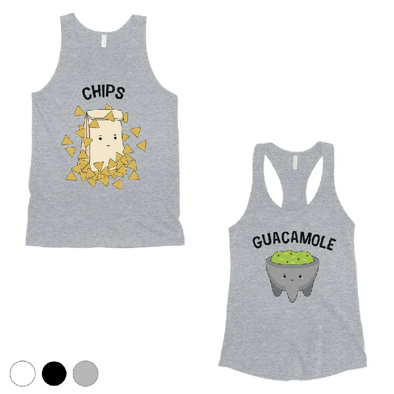 Daily Deals Chips & Guacamole Matching Couple Tank Tops Funny Wedding Gift