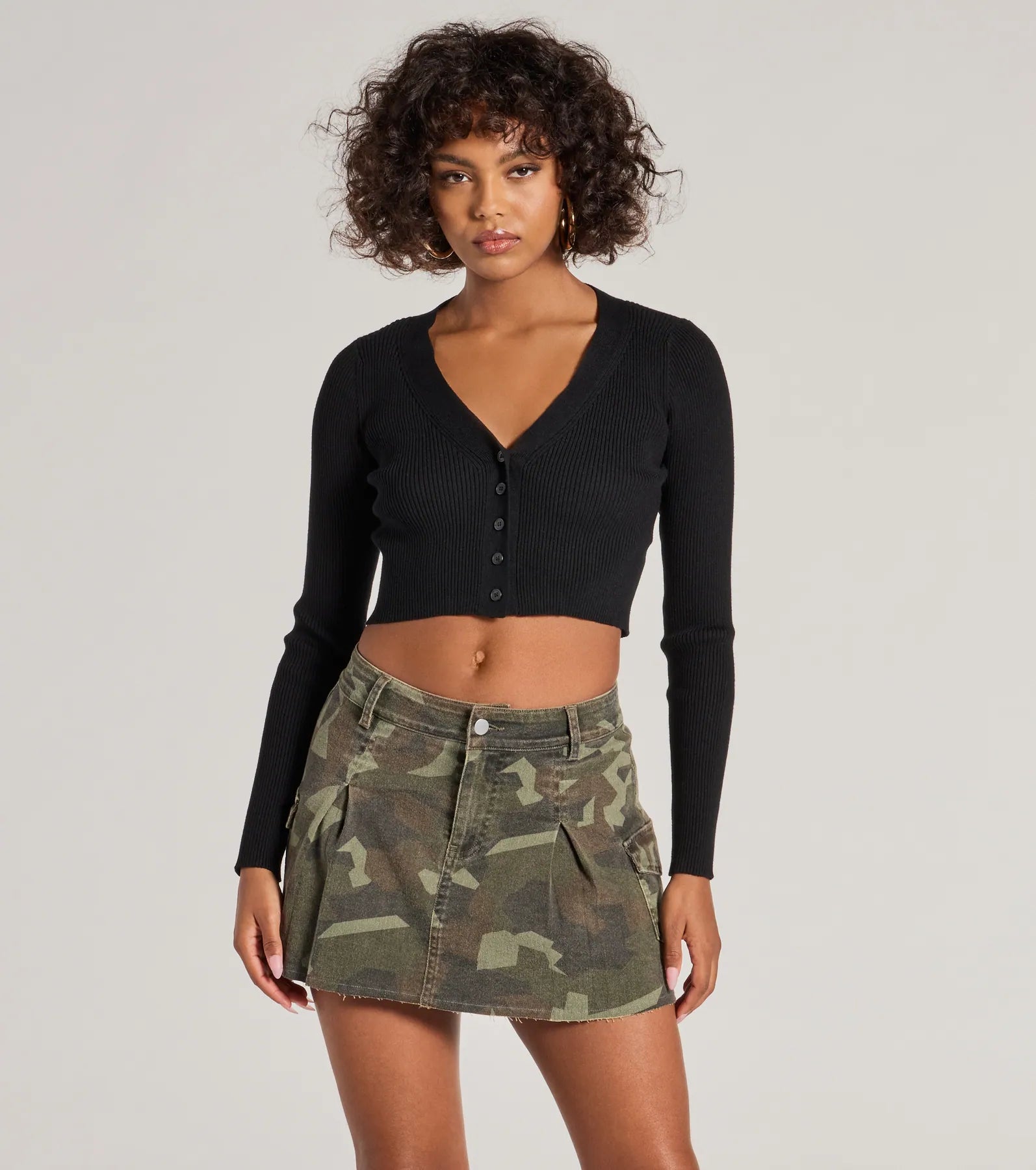 Today’s Special Adventurous Babe Camo Pleated Cargo Mini Skirt