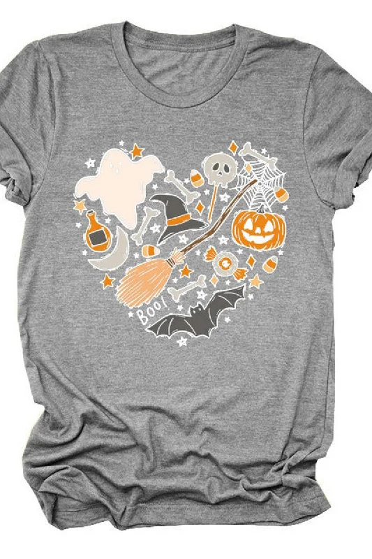 Year-End Sale WOMEN HALLOWEEN PRINTING SHORT SLEEVE T SHIRT