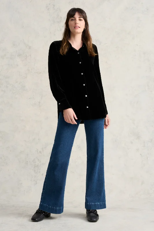 Final Clearance Velvet Longline Shirt