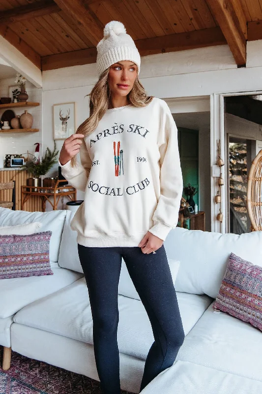 Reduced Price Cream Apres Ski Graphic Sweatshirt