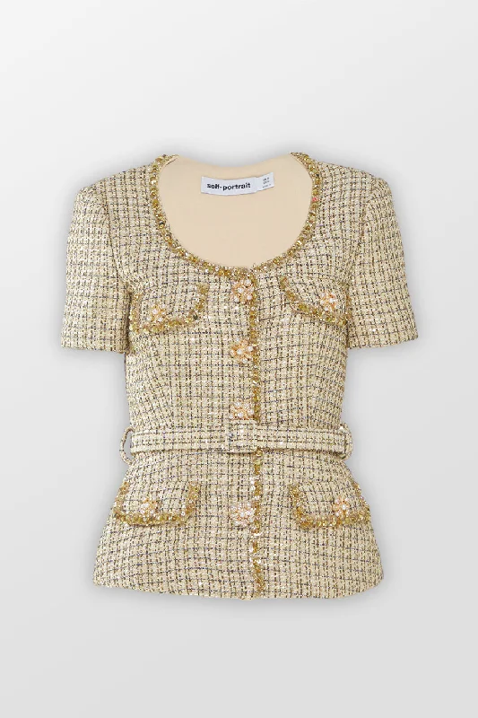 Deal of the Day Boucle Peplum Top