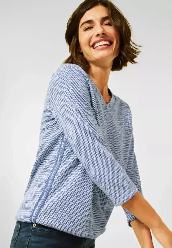 Weekend Savings Spectacle Cecil V Stretch Knit V Neck Top, Blue