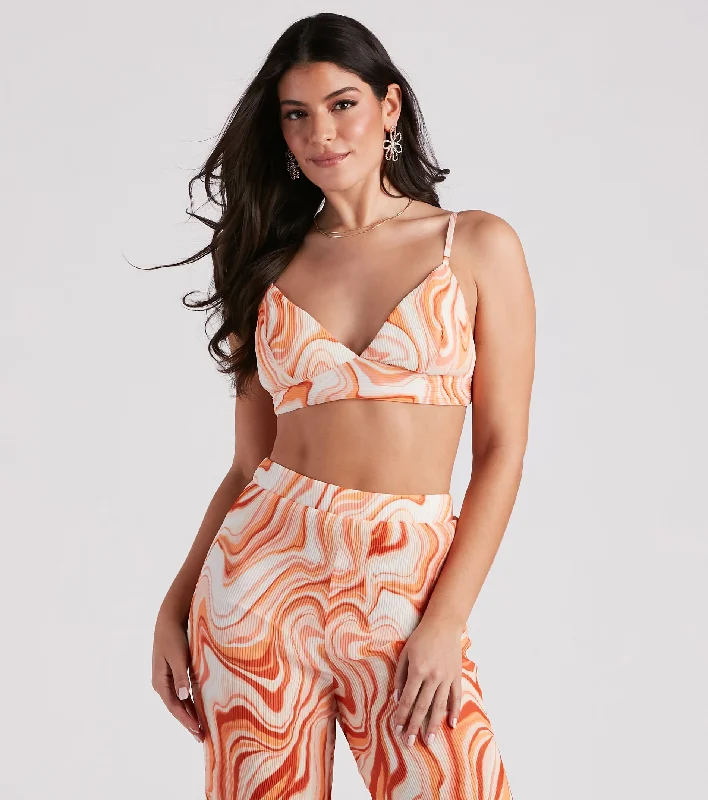 Deal Alert Spring Break Vibes Pleated Bra Top