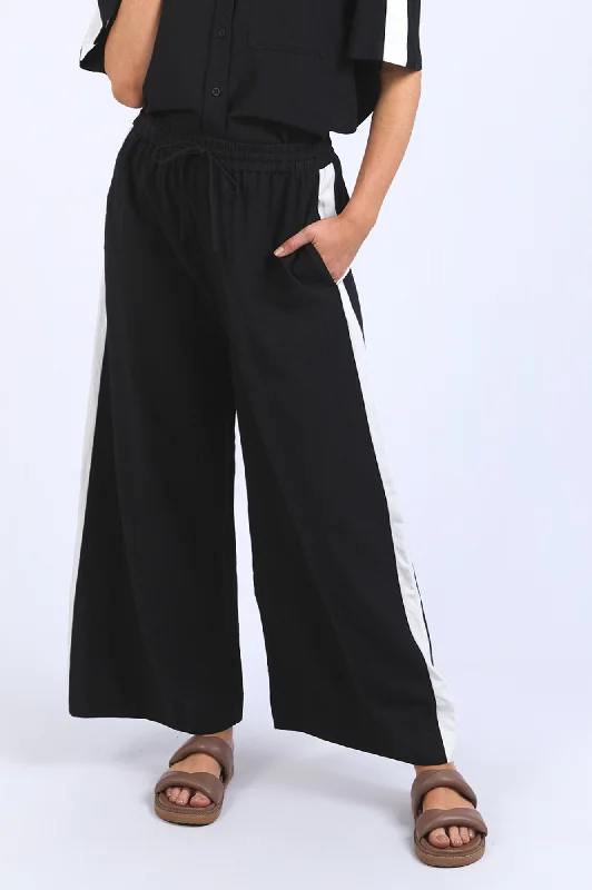 Don't Delay Frances Stripe Pants - Black