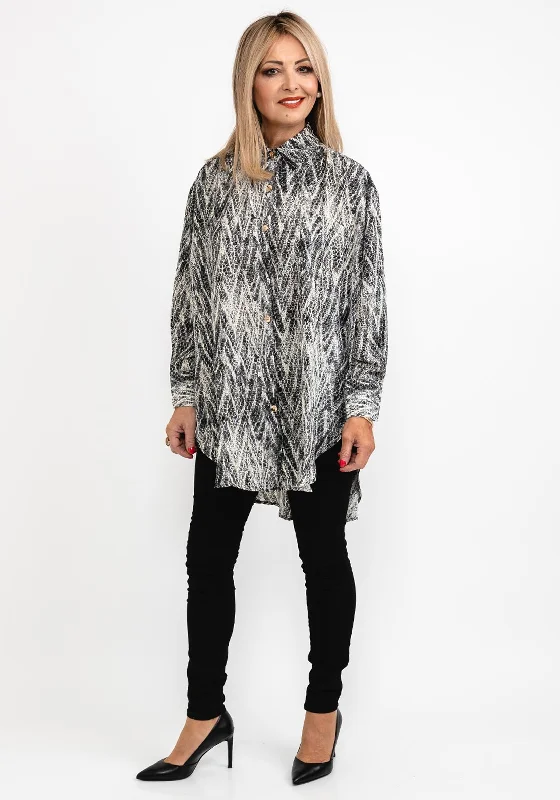 Special Savings Seventy1 Snake Print Long Oversize Tunic Shirt, Grey