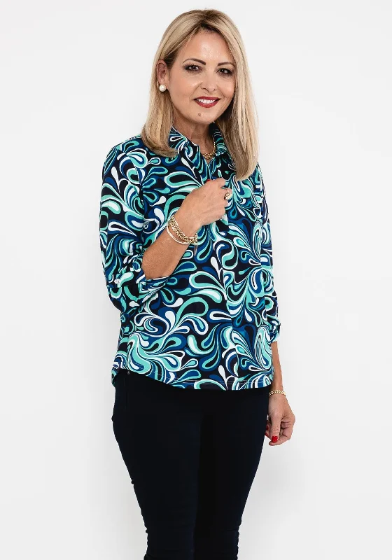 Weekend Discounts to Savor Leon Collection Groovy Print Top, Multi
