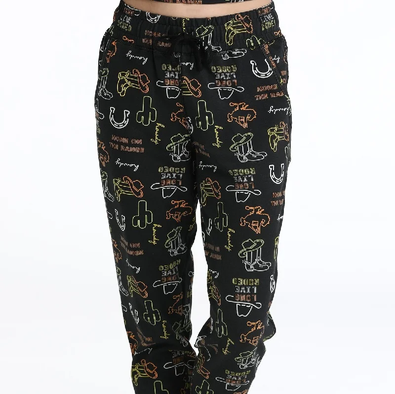 Final Clearance Cruel Women's Long Live Rodeo Jogger Pant in Black