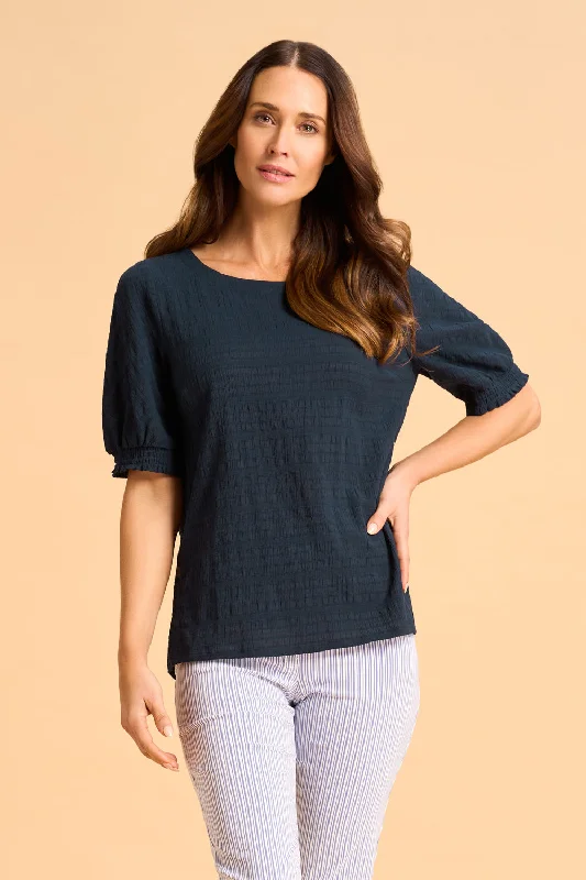 Weekend Specials to Indulge In Crinkle Cotton Top - Ink