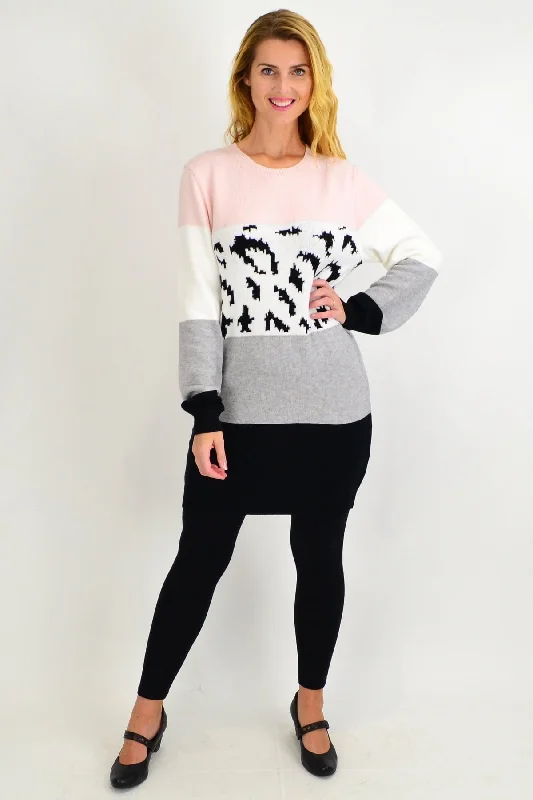 Super Sale Baby Pink Woolly Winter Tunic Jumper