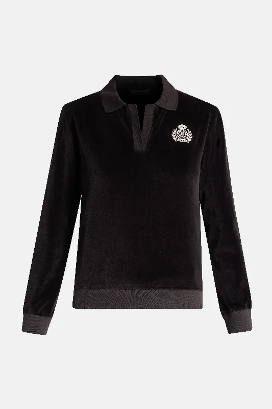 Bargain Bin Crest Velour Polo T-Shirt