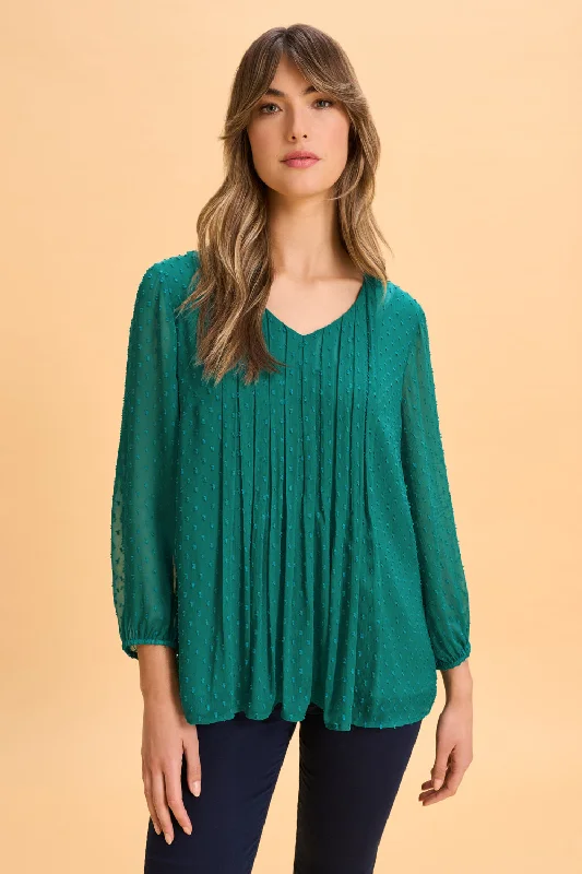 Deal Alert Clipped Georgette Blouse