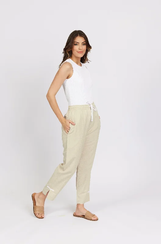 Weekend Specials to Snag Checker Pant -Ecru/White
