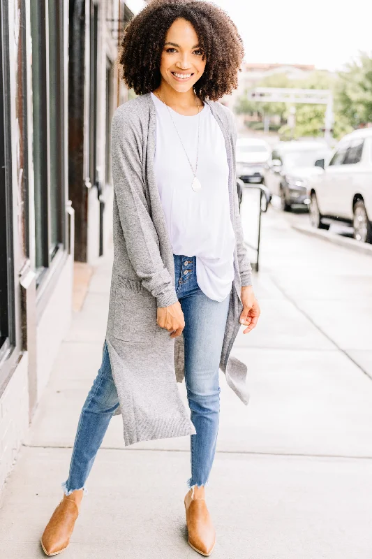 Price Drop All Class Heather Gray Cardigan