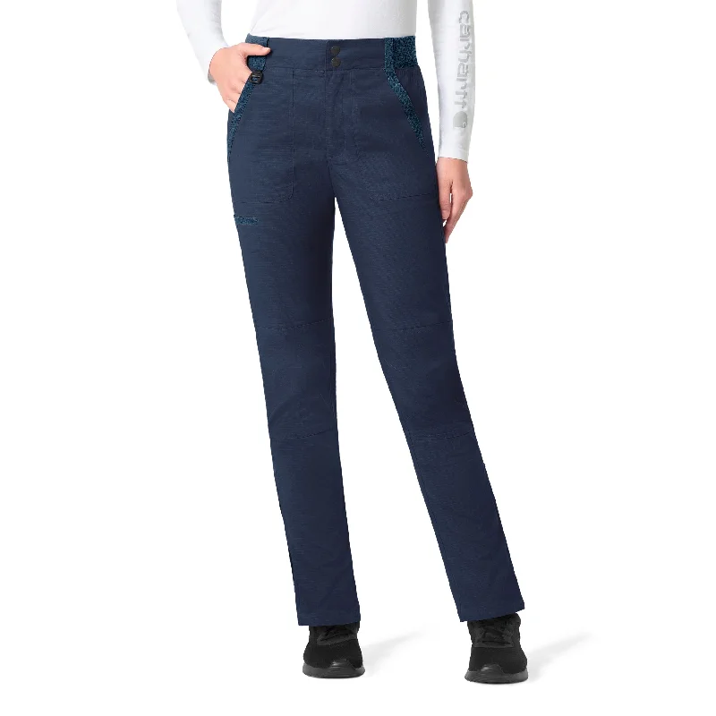 Celebrate the Weekend with Discounts Carhartt Rugged Flex Ripstop Women's Utility Cargo Scrub Pant - Navy