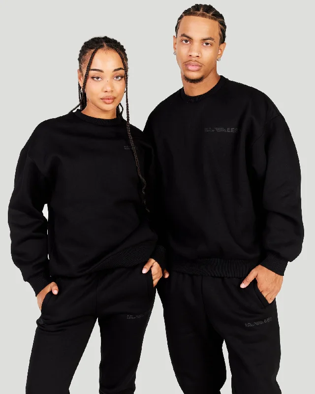 Weekend Offers That Delight Capital V2 Crewneck - Black / Black