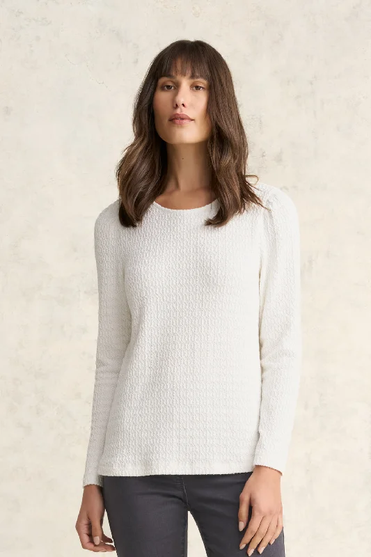 Act Now Textured Jacquard Top