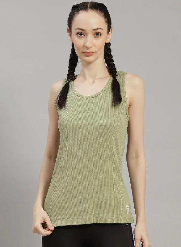 Year-End Clearance Women Green Solid Top