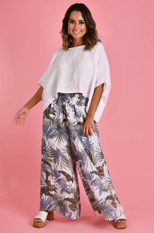 Extra Discounts VLSP004 (24P154F) - AMALFI PANT - NATURAL BOTANIC
