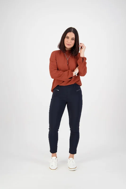 Amazing Deals 5853 Navy skinny leg pull on