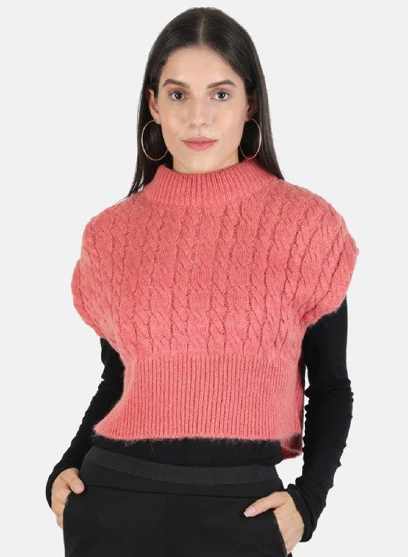 One-Day Only Women Pink Self Top