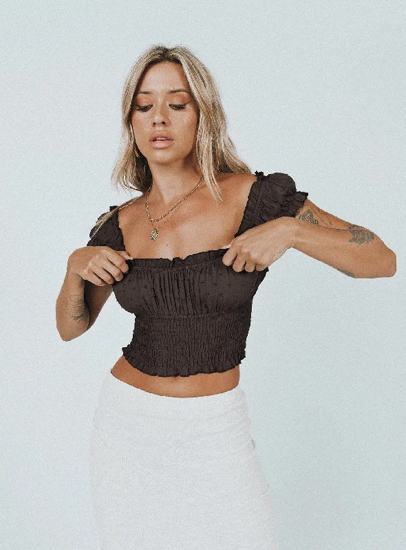 Weekend Sale: Don't Miss Out Love Galore Top Brown